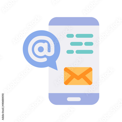 Obraz na płótnie phone email flat style w salonie