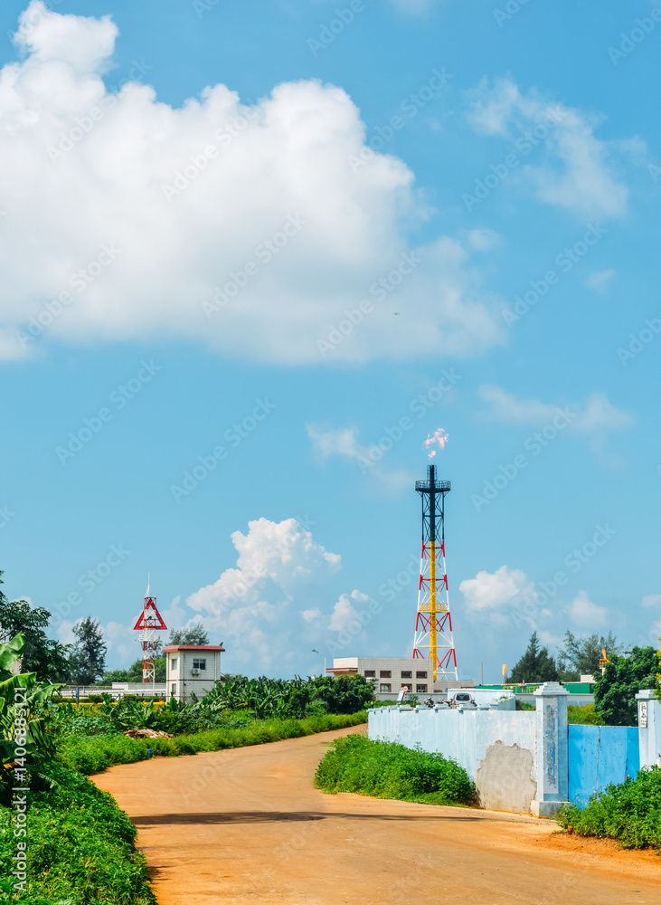 Obraz premium Island scenery around the industry station on Weizhou Island, Beihai, Guangxi, China