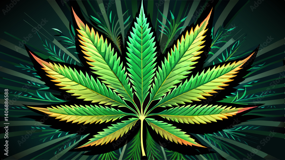 Marijuana Cannabis on Black Background Marijuana Cannabis on Black Background