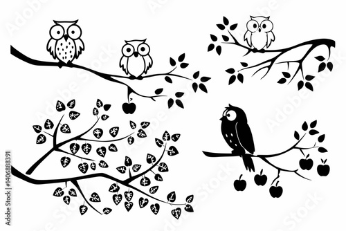 birds on a branch