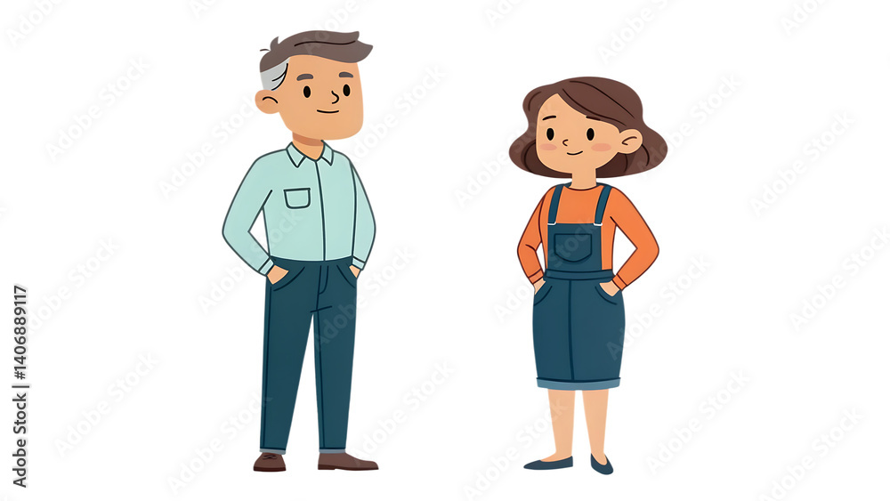 tadult male female character on background removed PNG. AI GENERATED tadult male female character on background removed PNG. AI GENERATED