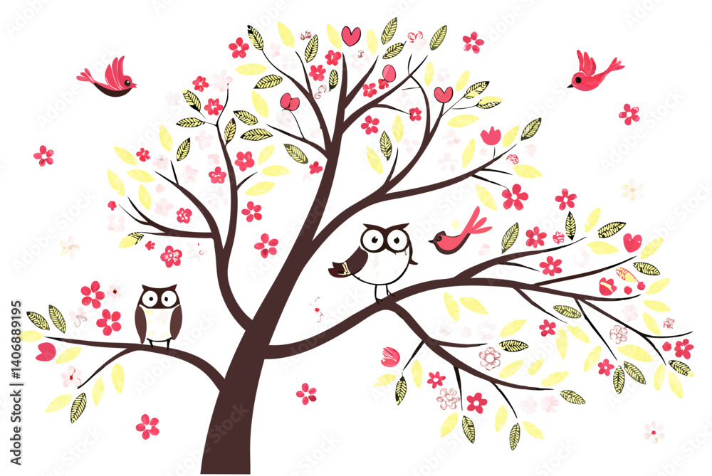 Fototapeta premium tree with hearts