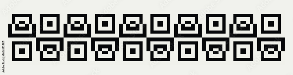 Black and white square pattern vector. Graphical illustration for a unique wall decor, textiles and interior design. Black and white square pattern vector. Graphical illustration for a unique wall decor, textiles and interior design.