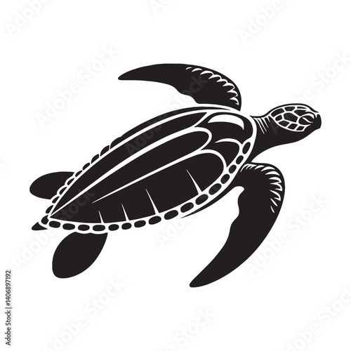 Legendary Leatherback Sea Turtle silhouette, born to explore the seas – Leatherback Sea Turtle illustration – minimalist Leatherback Sea Turtle vector – reptile silhouette

