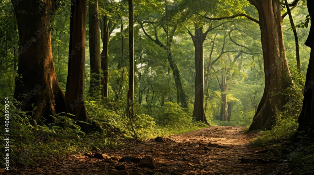 Naklejka premium forest african tree