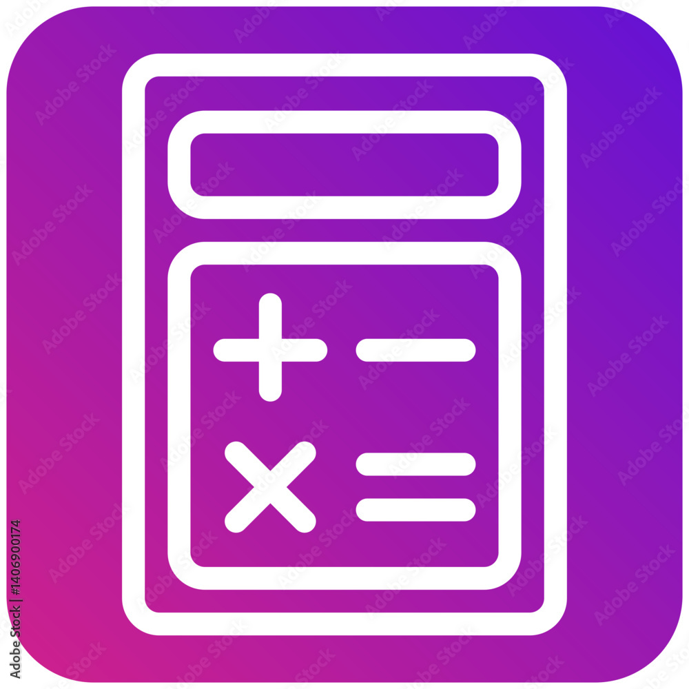 Fototapeta premium Calculator Vector Icon Design Illustration