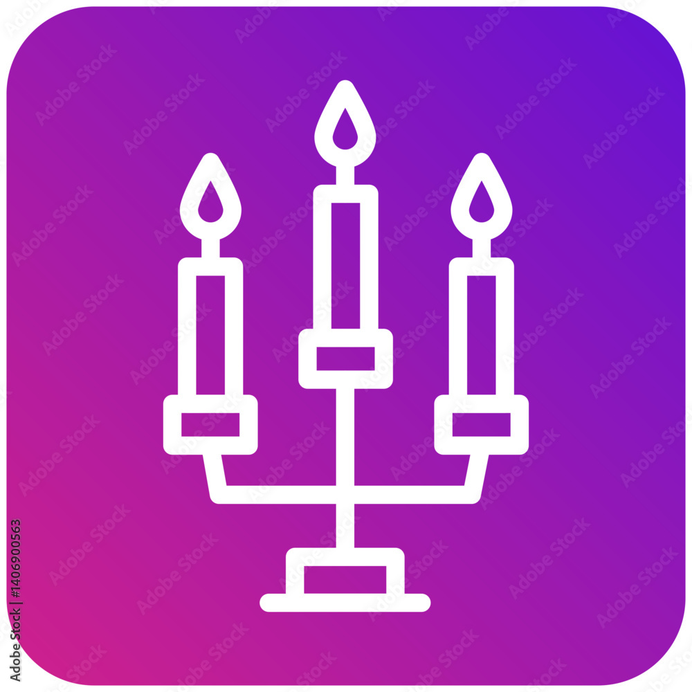 Candle Vector Icon Design Illustration