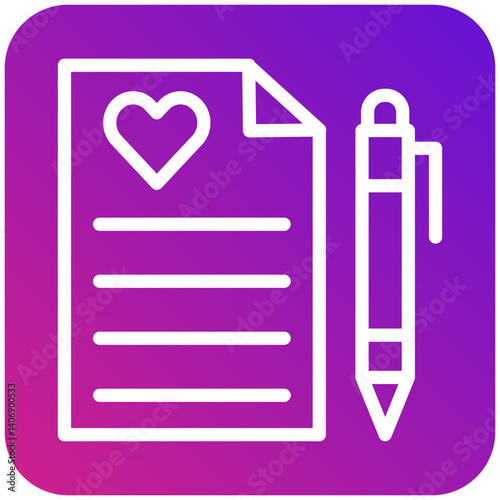 Wedding contract Vector Icon Design Illustration
