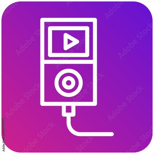 Music Player Vector Icon Design Illustration