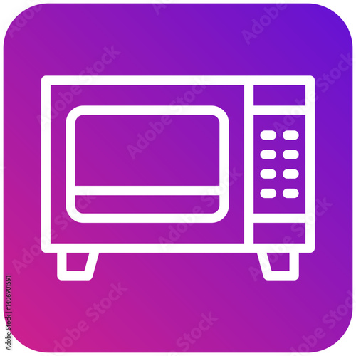 Microwave Vector Icon Design Illustration
