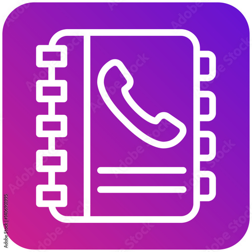 Contacts book Vector Icon Design Illustration