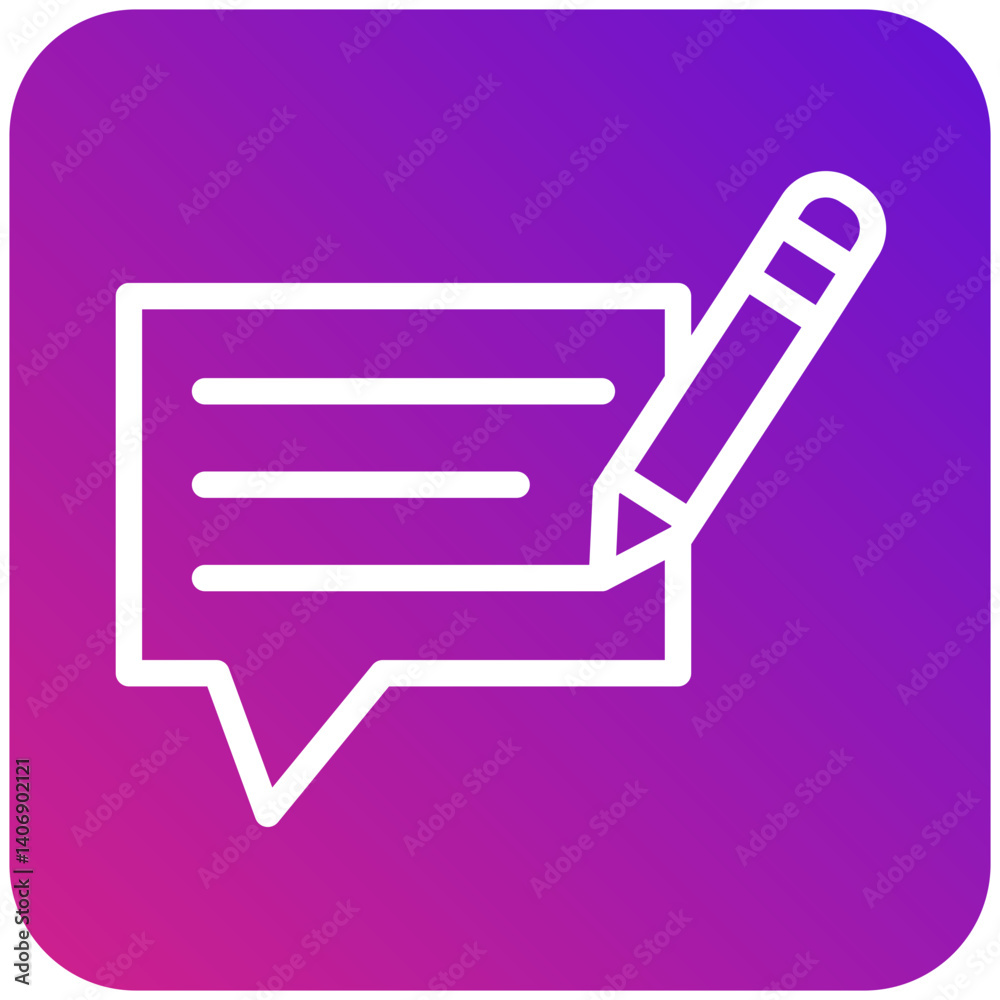 Commentary Vector Icon Design Illustration