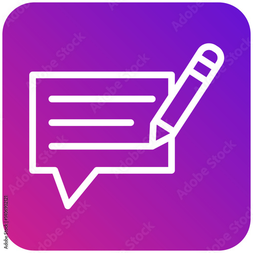 Commentary Vector Icon Design Illustration
