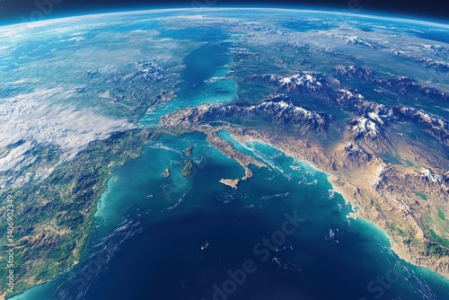 aerial view of the world