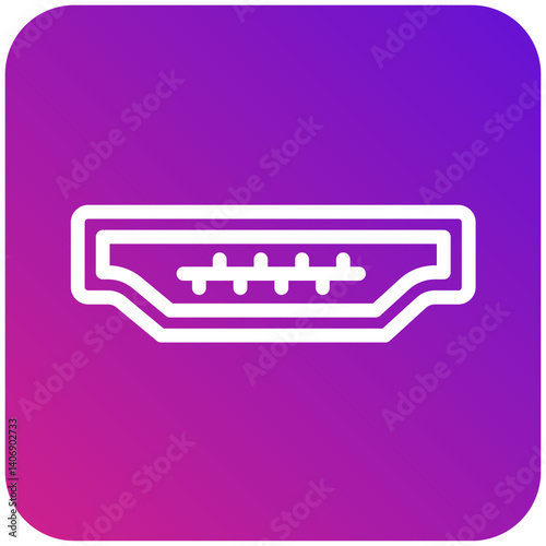Hdmi Port Vector Icon Design Illustration