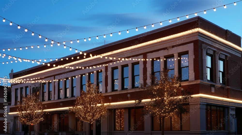 Fototapeta premium display holiday border lights