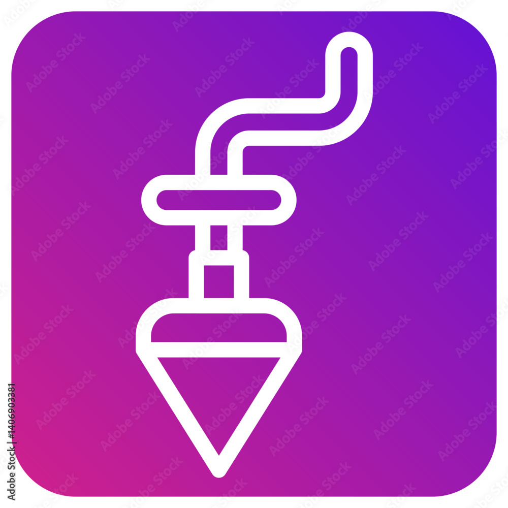 Fototapeta premium Plumb bob Vector Icon Design Illustration
