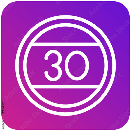 Speed limit Vector Icon Design Illustration