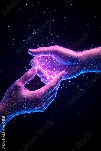 Hands Touching, Cosmic Glow