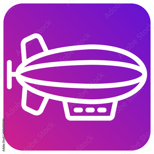 Zeppelin Vector Icon Design Illustration