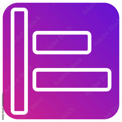 Left alignment Vector Icon Design Illustration