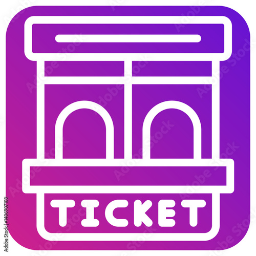 Ticket window Vector Icon Design Illustration