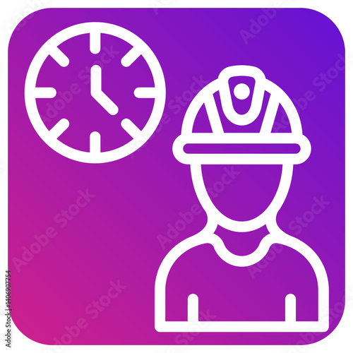 Working hours Vector Icon Design Illustration