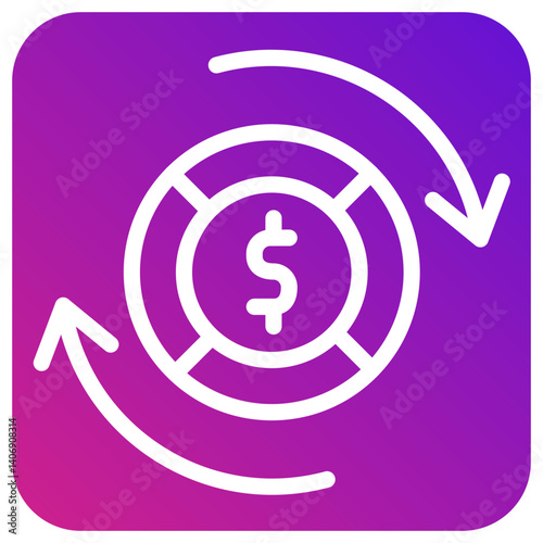 Money flow Vector Icon Design Illustration
