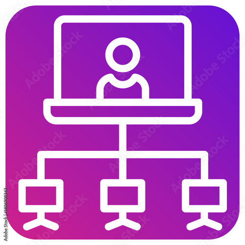Client server Vector Icon Design Illustration