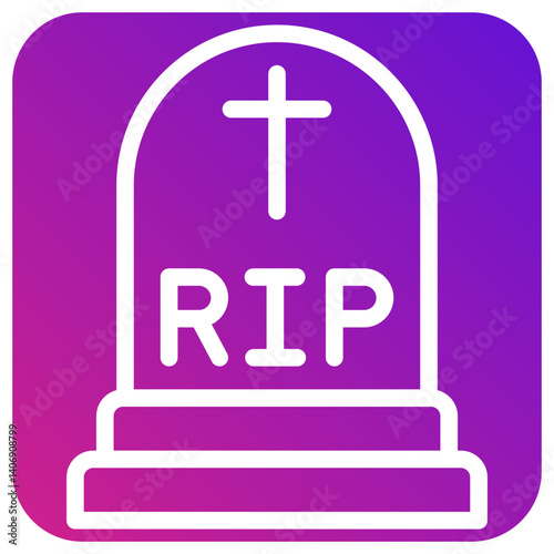 Grave Vector Icon Design Illustration