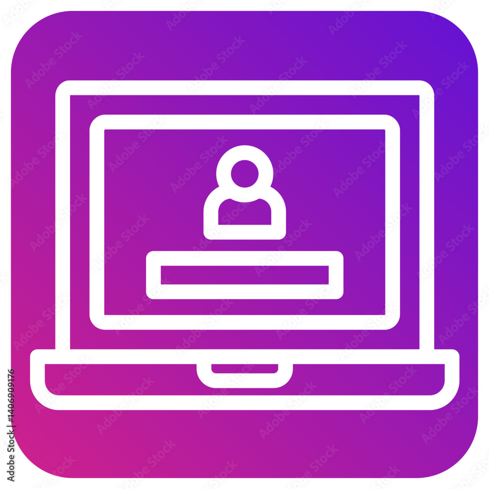 Computer login Vector Icon Design Illustration Computer login Vector Icon Design Illustration
