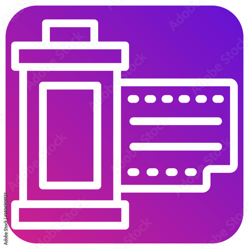 Photographic film Vector Icon Design Illustration