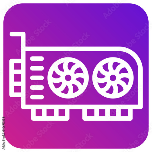 Graphic card Vector Icon Design Illustration