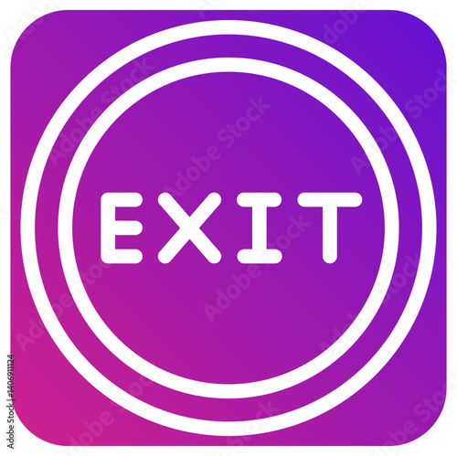 Exit Vector Icon Design Illustration