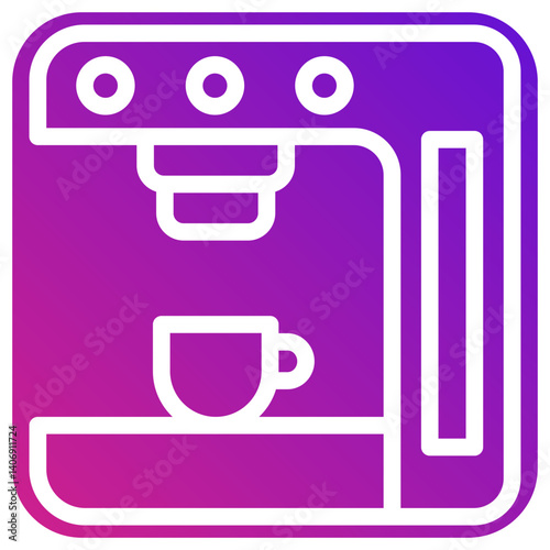 Coffee Machine Vector Icon Design Illustration