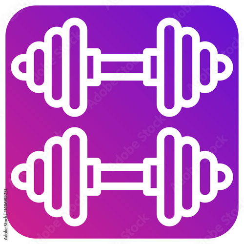 Barbell Vector Icon Design Illustration
