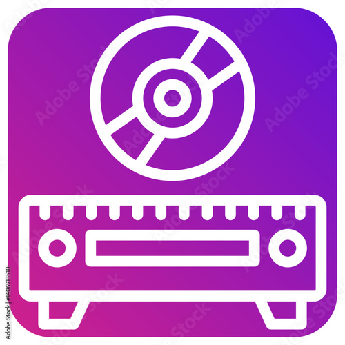 Cd Player Vector Icon Design Illustration