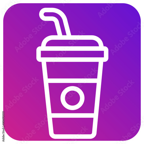 Cold Drink Vector Icon Design Illustration