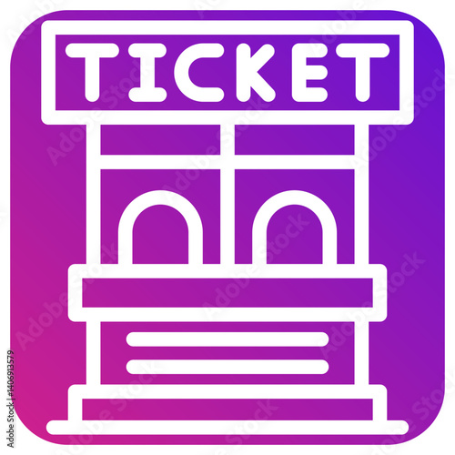 Ticket Office Vector Icon Design Illustration