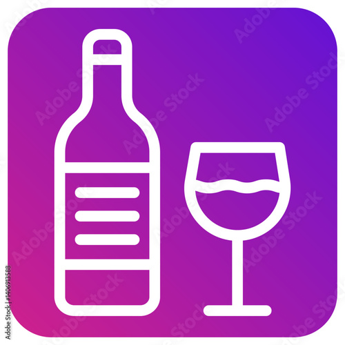 Alcoholic Drink Vector Icon Design Illustration