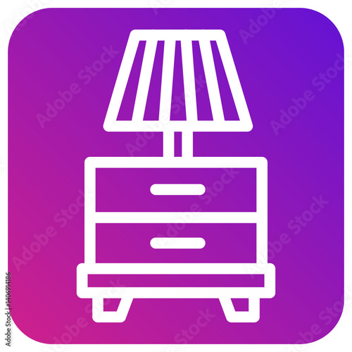 Nightstand Vector Icon Design Illustration