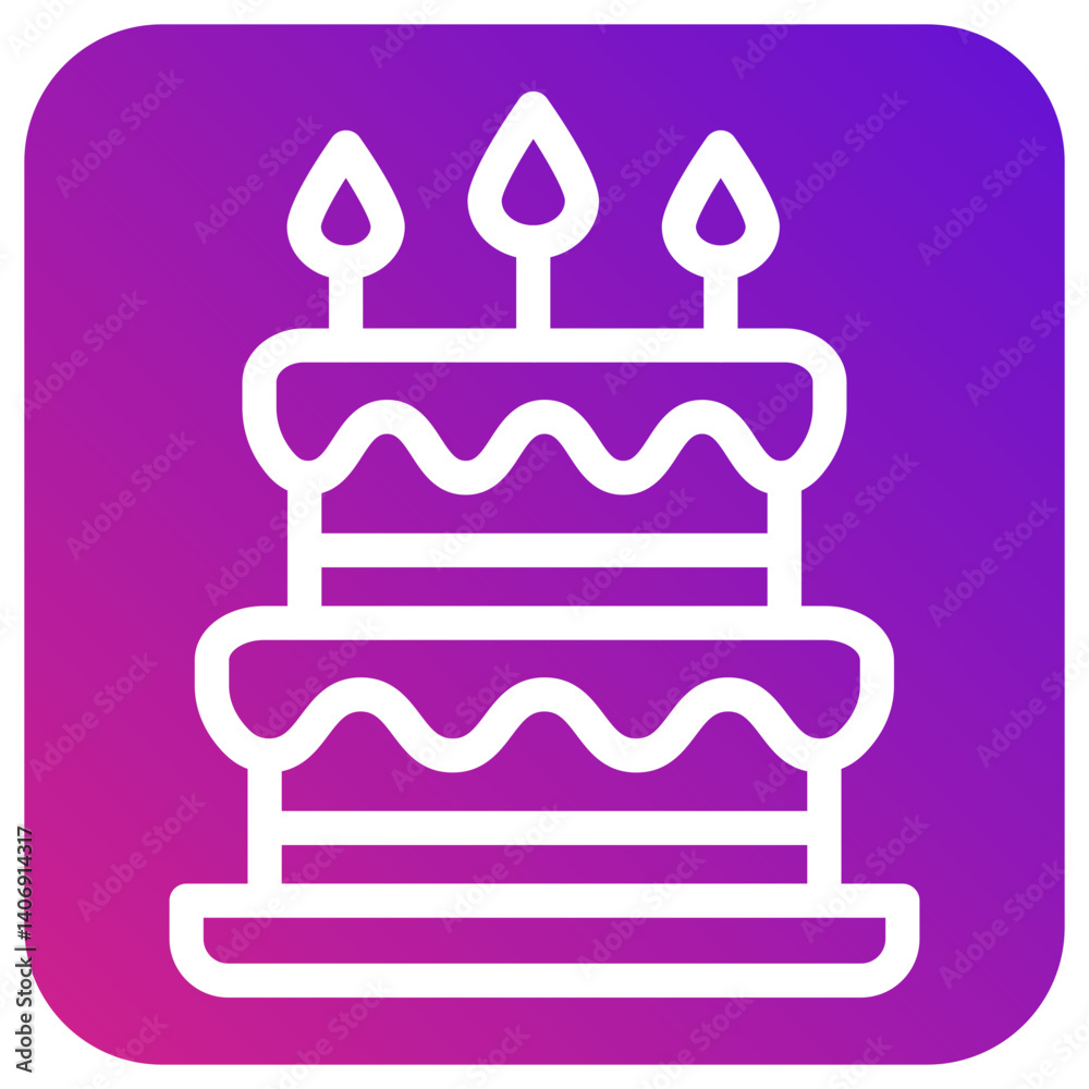 Cake Vector Icon Design Illustration