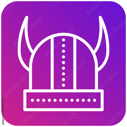 Viking helmet Vector Icon Design Illustration