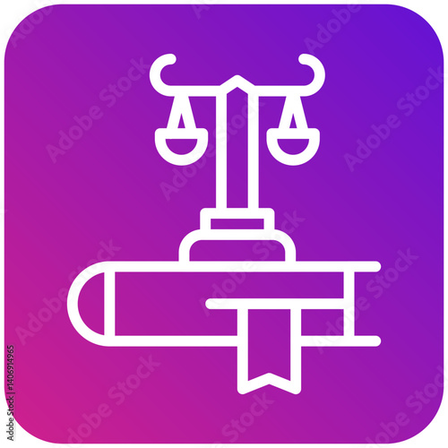 Law Vector Icon Design Illustration
