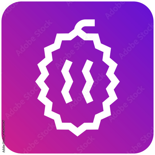 Durian Vector Icon Design Illustration