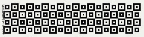 Black and white square pattern vector. Graphical illustration for a unique wall decor, textiles and interior design.