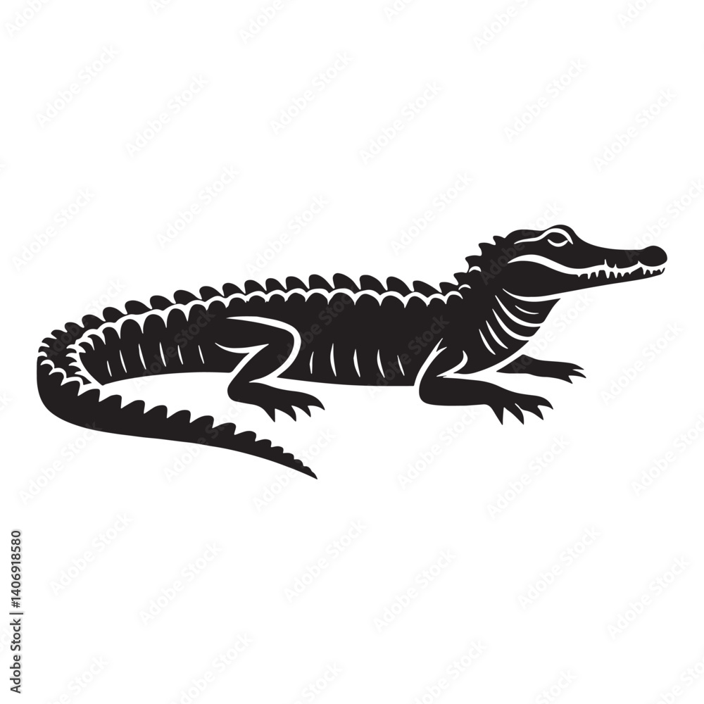 Powerful Crocodile silhouette, gliding silently through the water – Crocodile illustration – Crocodile vector – Reptile silhouette
Powerful Crocodile silhouette, gliding silently through the water – Crocodile illustration – Crocodile vector – Reptile silhouette