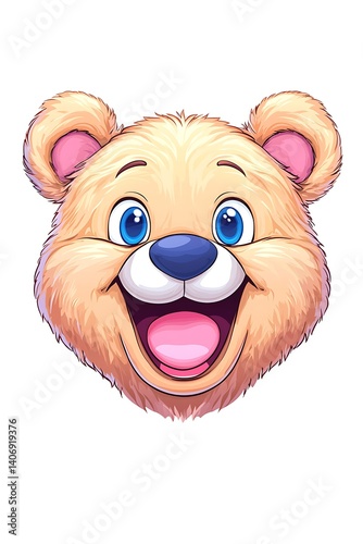 Happy Bear Mascot Portrait