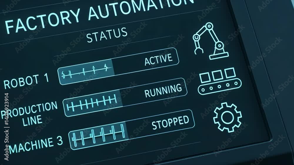 Factory Automation Status Robot Activity and Production Line Performance in Machine Engineering Factory Automation Status Robot Activity and Production Line Performance in Machine Engineering