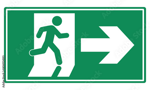 Exit sign. Emergency exit sign. Vector illustration design